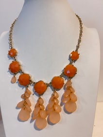 Vintage Acrylic beaded Necklace 18"