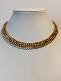 Vintage gold tone Monet Choker Necklace 12"