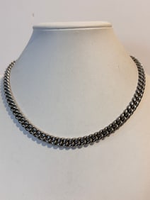 Vintage Stainless Steel chain Necklace 17"