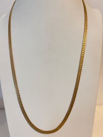 Vintage THK Gold Tone chain Necklace 28"