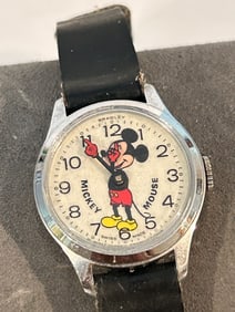 Vintage MICKEY MOUSE mech working Bradley Watch 62