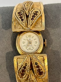 Vintage gold tone bracelet RM MECH Working Watch