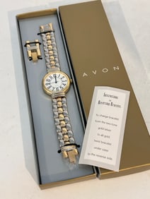 Vintage Avon two Tone New Watch in box