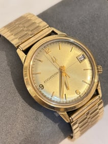 VTG Bulova Accutron 14K Solid Gold Filled Case Men's Watch E21675 M8