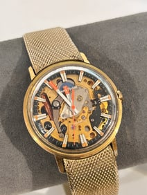 Vintage Waltham skeleton gold tone working Watch