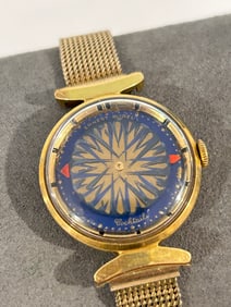 Ernest Borel Cocktail 1960s Kaleidoscope Style Dial Men's Watch works great mech