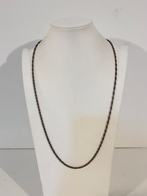 Vintage Sterling Silver rope chain Necklace 29"