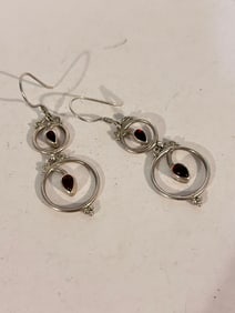 Vintage Sajen Sterling Silver figure 8 Earrings