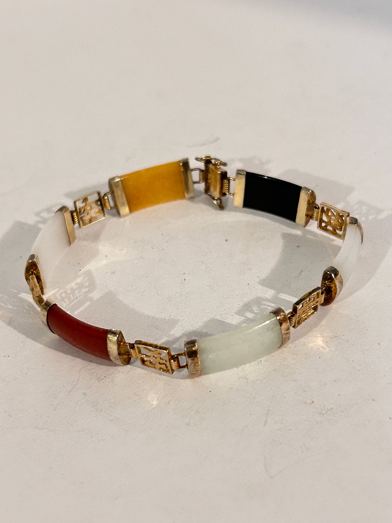 Vintage Sterling Silver gem stone tested Bracelet 7": Vintage Sterling Silver gem stone tested Bracelet 7" Please view all photos as they are part of the description and condition of this Item, Feel free to contact me with questions or picture requests!