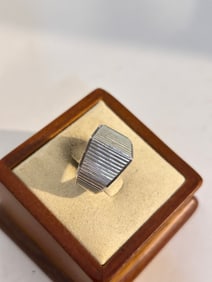 Vintage Sterling Silver TS-28 Modernist Ring sz 7