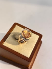 Vintage Sterling Silver CZ Ring sz 8