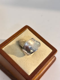 Vintage Sterling Silver modernist Ring sz 6.5