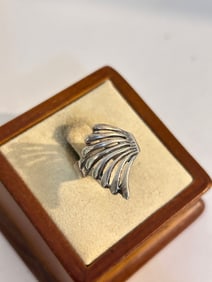 Vintage Sterling Silver Modernist Ring sz 6