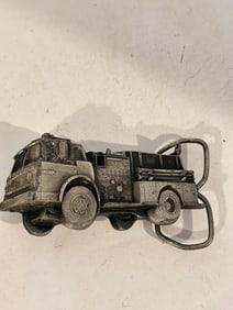 Vintage Fire Truck 1979 Belt Buckle