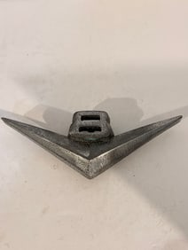 Vintage Old V 8 Car Hood Ornament 9 1/2"