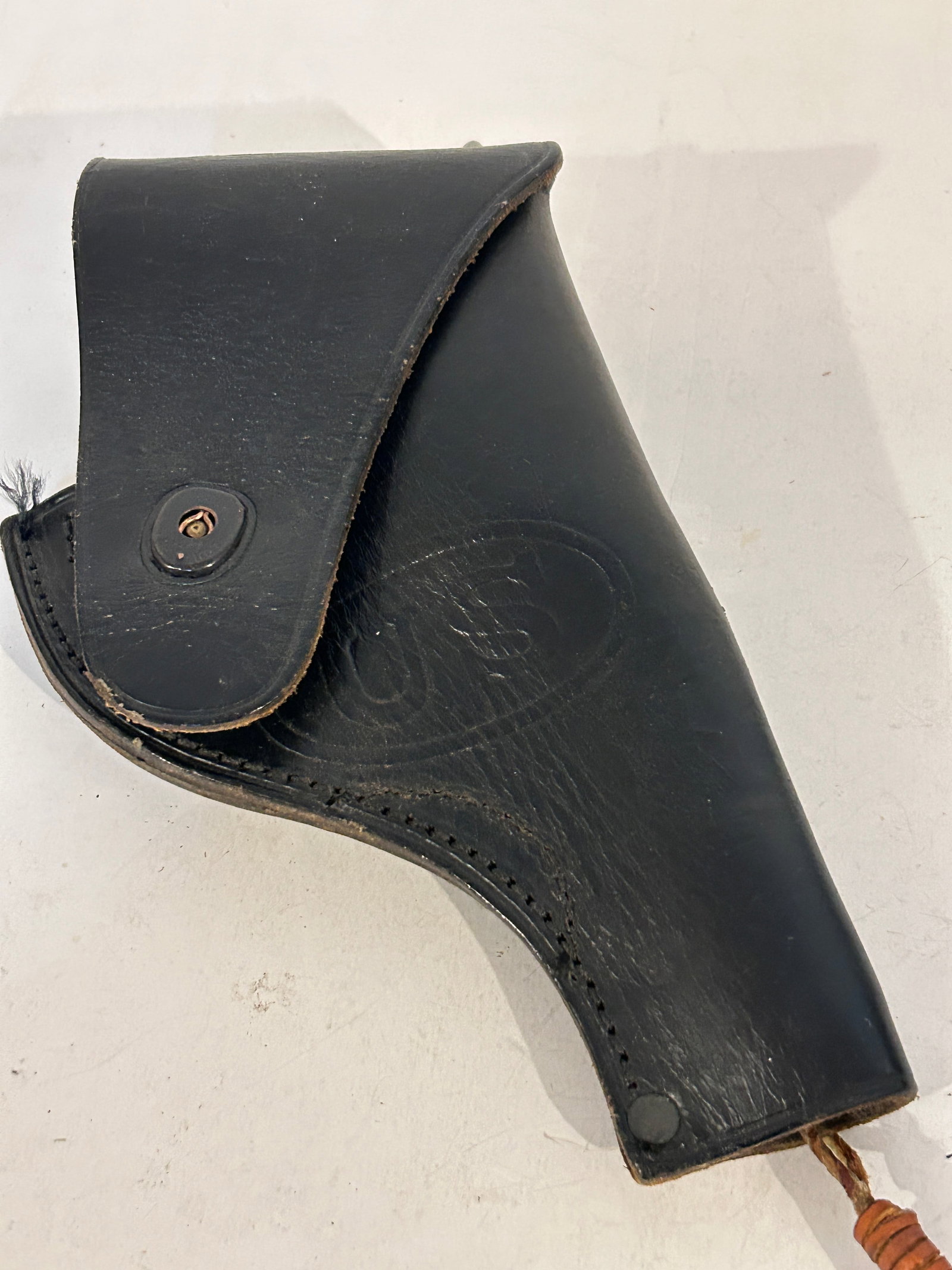 WWII ? U.S. Military Full Flap Revolver Holster Marked Bolen Leather: WWII ? U.S. Military Full Flap Revolver Holster Marked Bolen Leather Please view all photos as they are part of the description and condition of this Item, Feel free to contact me with questions or pi