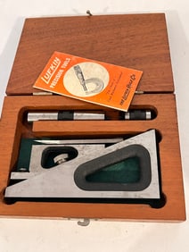 Vg Vintage The Lufkin Rule Co. No. 900 Planer Shaper Gage Guage With Wood Case