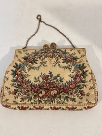 Vintage Floral filigree brass old France purse