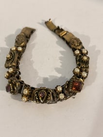 Vintage 1920s old floral Bracelet 7"