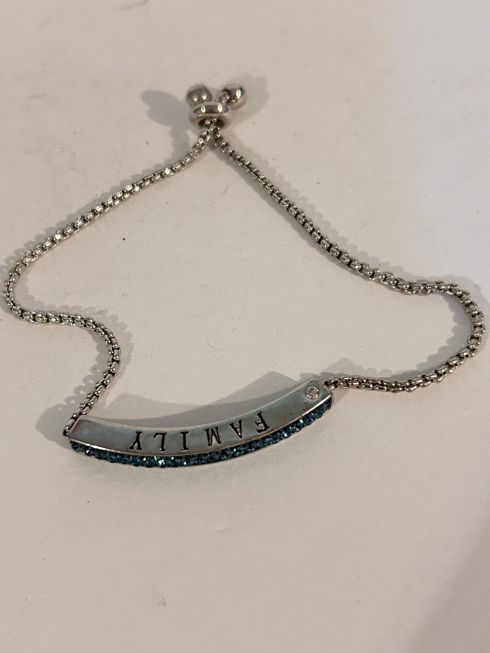 Vintage CZ Forever Family adjustable Bracelet: Vintage CZ Forever Family adjustable Bracelet Please view all photos as they are part of the description and condition of this Item, Feel free to contact me with questions or picture requests! Used It
