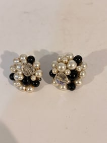 Vintage Japan bead clip on Earrings