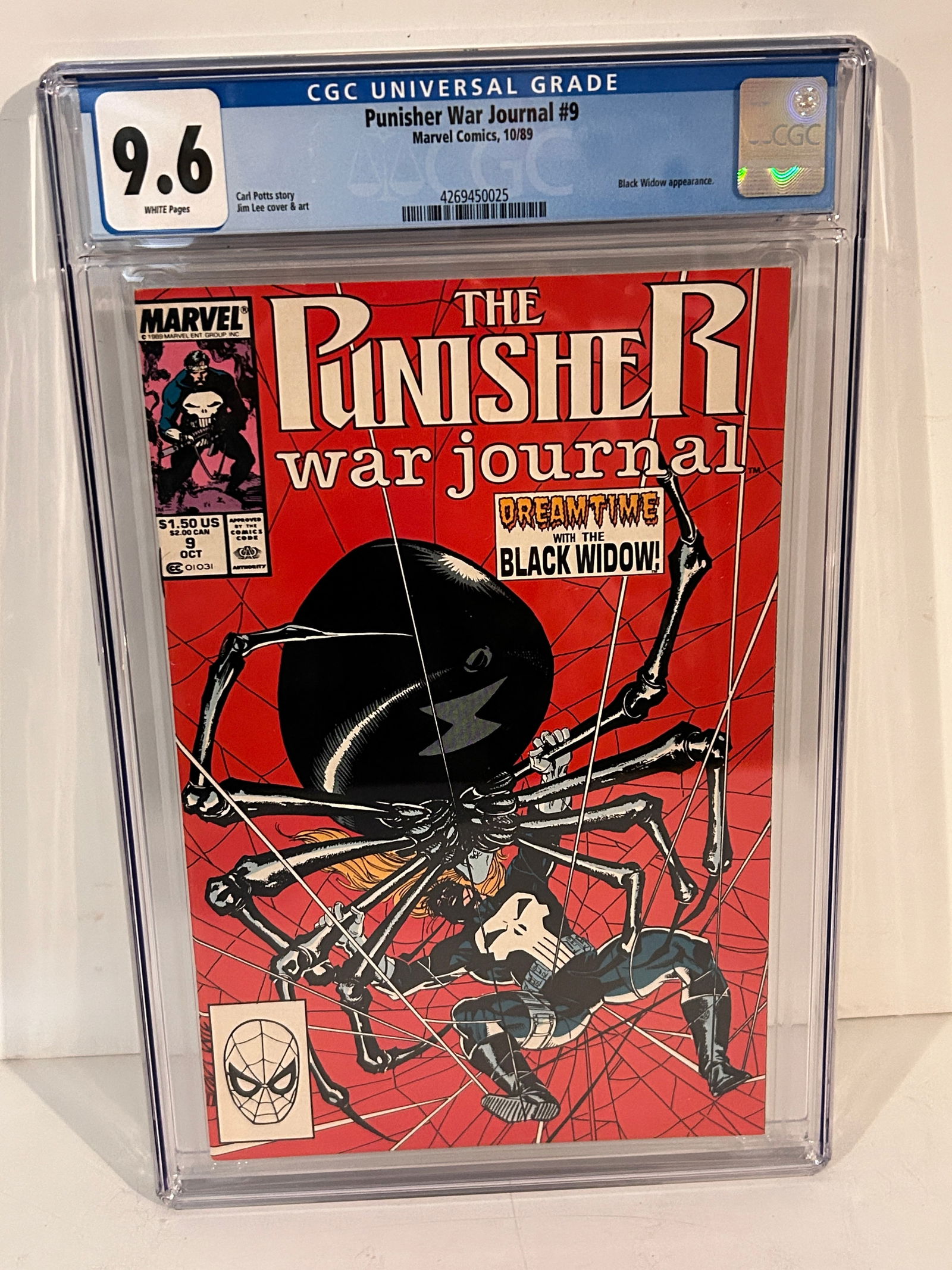 Vintage Comic Book The Punisher #9 CGC 9.6 War Journal (1 of 2)