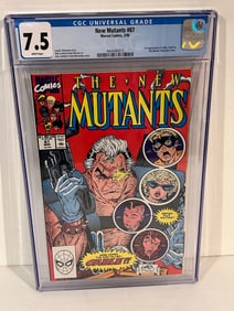 Vintage Comic Book CGC 7.5 the new mutants # 87