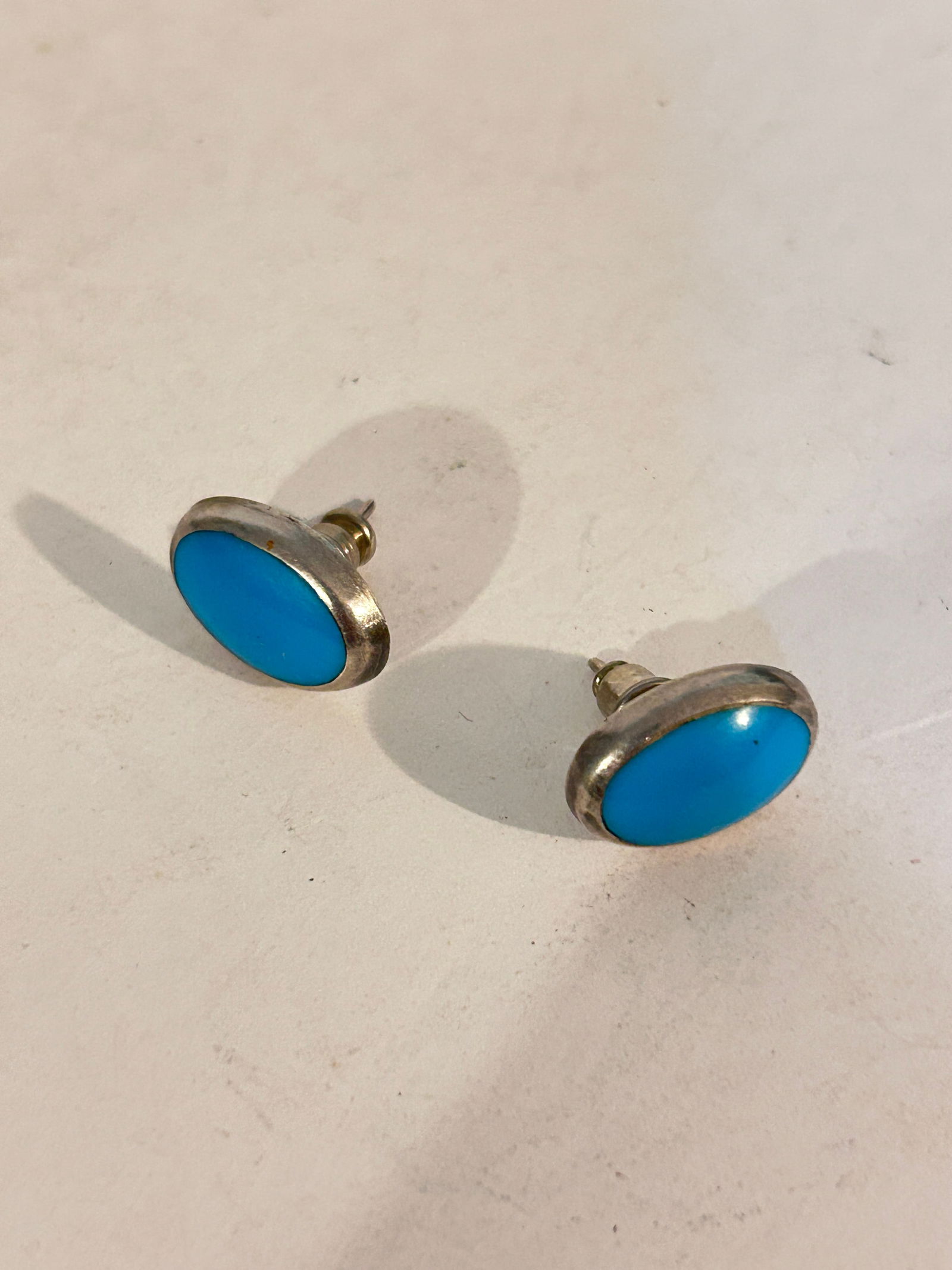 Vintage Sterling Silver Turquoise post Earrings (1 of 3)