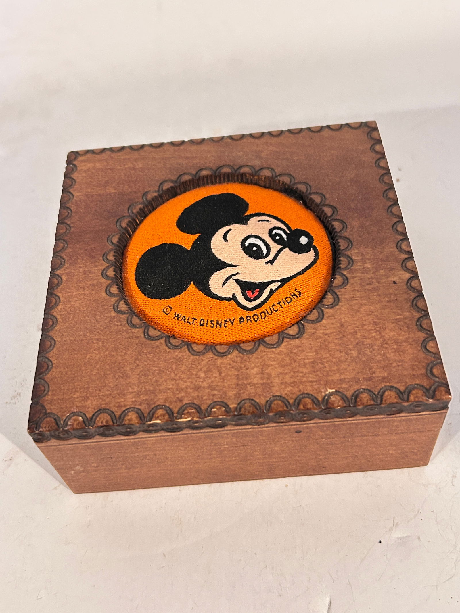 Vintage Walt Disney mickey mouse box 4 3/4" x 4 3/4" (1 of 5)