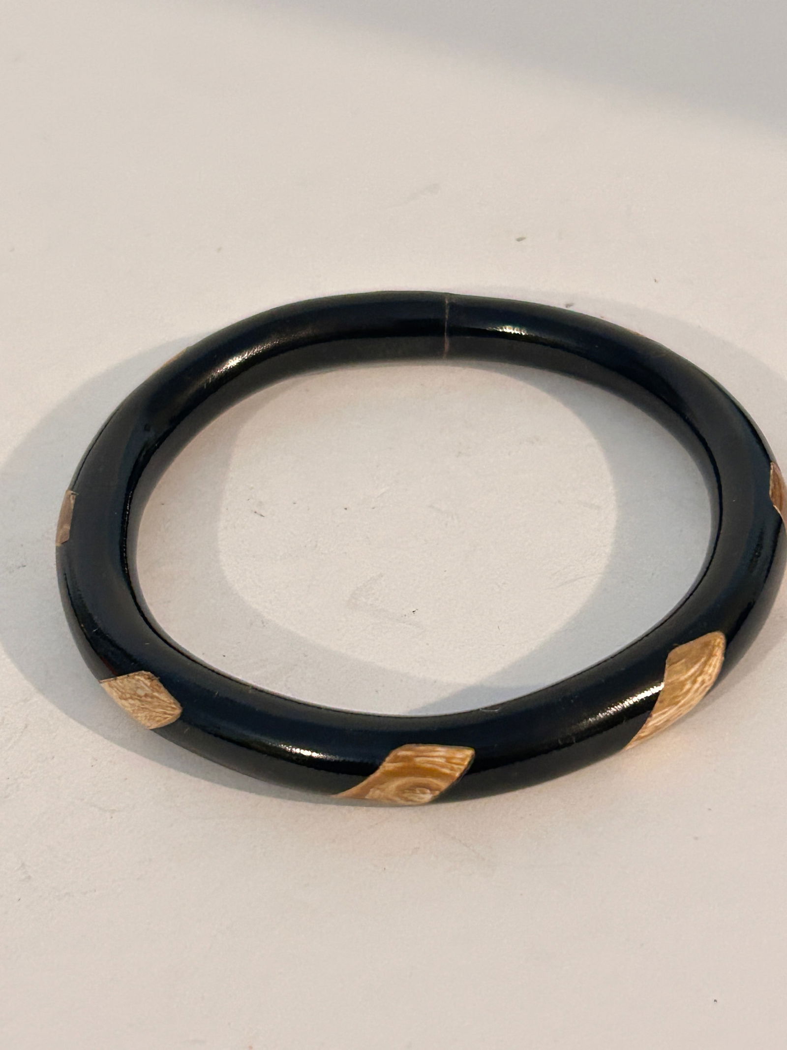 Vintage black bangle Bracelet 8" (1 of 3)