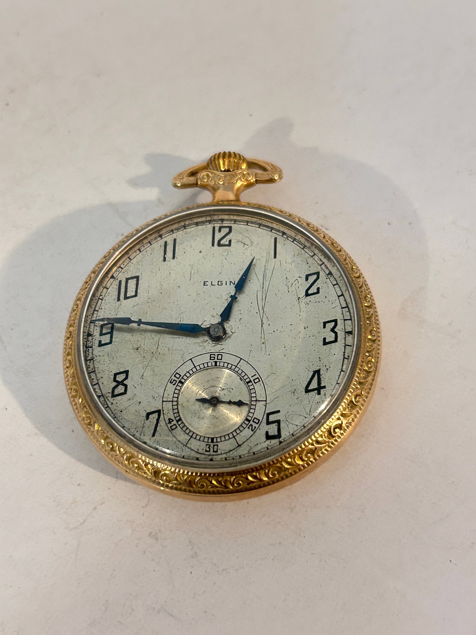 Antique Elgin Vintage Gold Filled Working Pocket Watch Nice!!! (1 of 5)