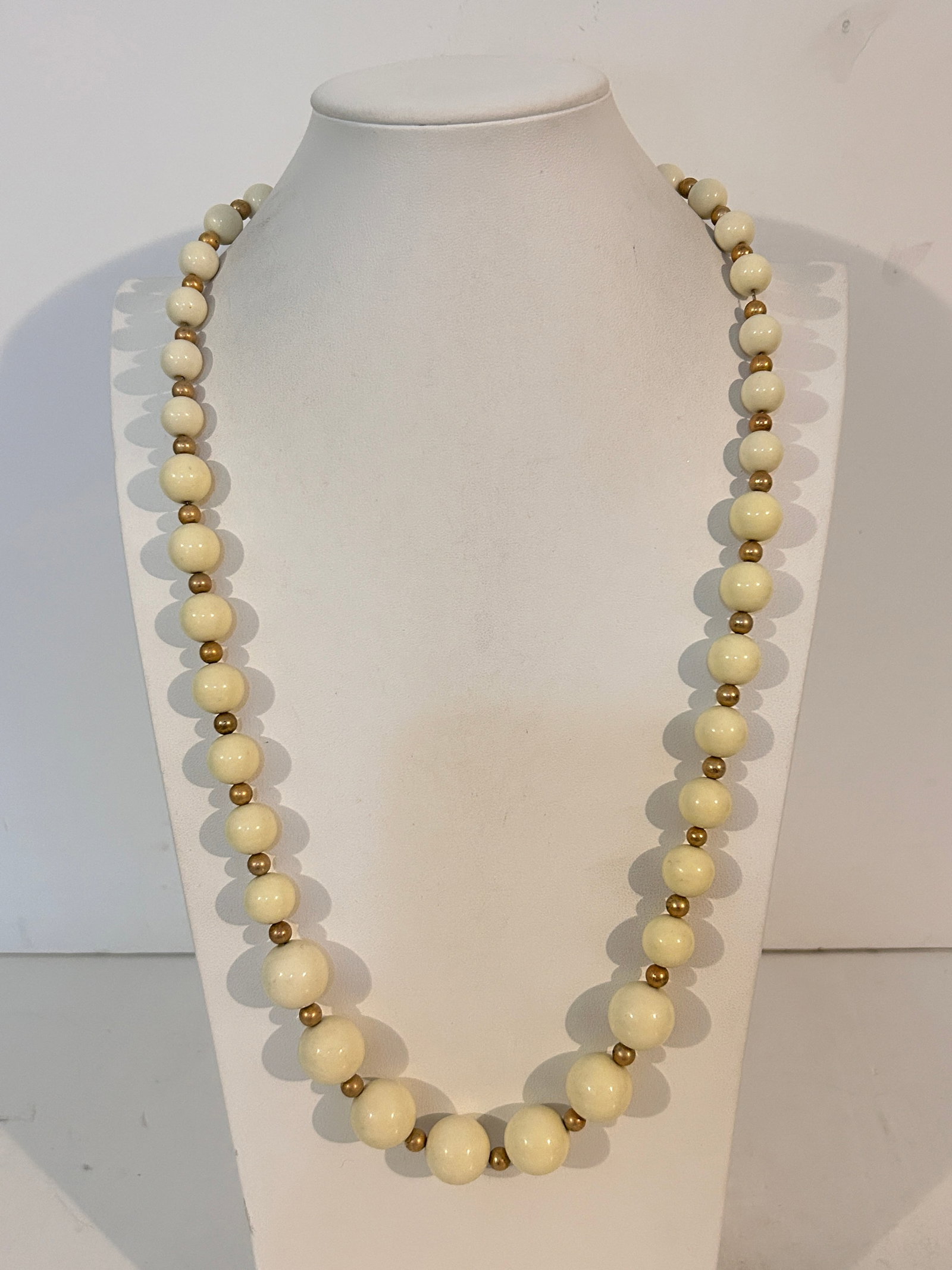 Vintage Napier white bead Necklace 30": Vintage Napier white bead Necklace 30" Please view all photos as they are part of the description and condition of this Item, Feel free to contact me with questions or picture requests! Used Item AS I