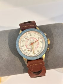 Vtg 1970's Cimier Sport Chronograph Men's 35mm Watch Mechanical Working