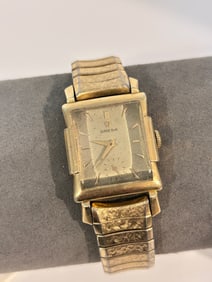 Vintage 1954 Omega 14K Gold Filled mech working Art Deco Wristwatch