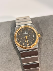 Vintage Concord Mariner SG V13 Solid Gold 18K & SS Men's Quartz working Watch