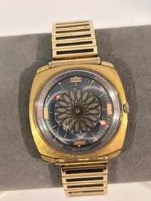 Vintage Men’s Ernest Borel Square Cocktail Kaleidoscope working Watch