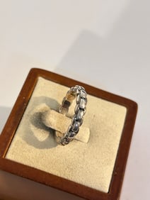 John Hardy 925 Sterling Silver Small Classic Chain Ring sz 8