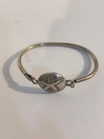 Vintage Sterling Silver Mexico star fish Bracelet 7.5"