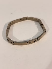 Vintage Sterling Silver modernist Bracelet 7.5"