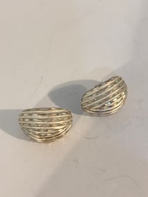Vintage Sterling Silver shell Earrings