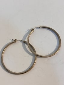 Vintage Sterling Silver hoop Earrings
