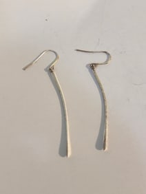 Vintage Sterling Silver long Earrings