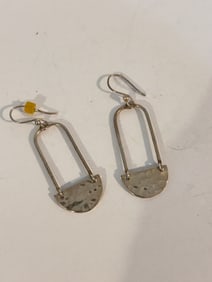 Vintage Sterling Silver modernist Mexico Earrings