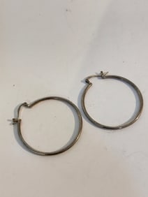 Vintage Sterling Silver hoop Earrings