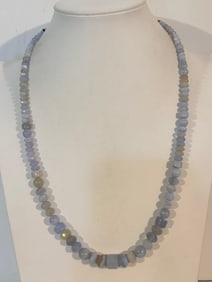 Vintage Jay King Sterling Silver Gem Stone Necklace 23"