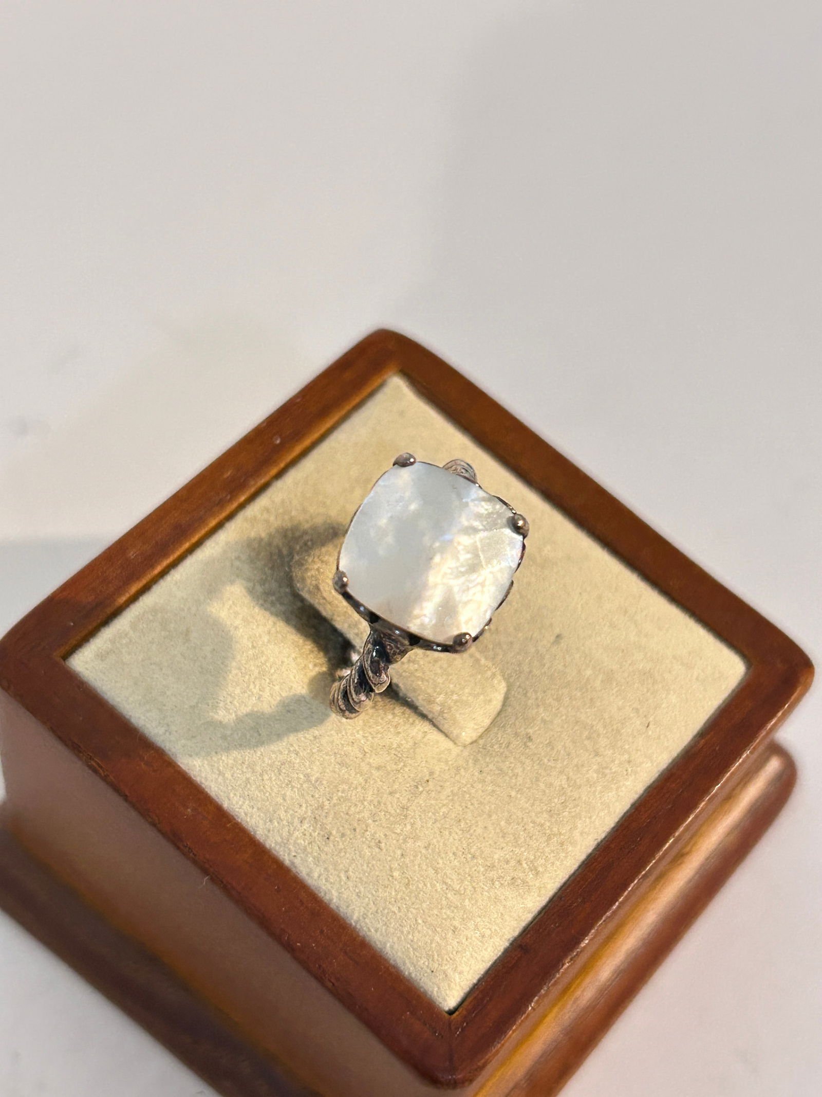 Authentic Pandora ALE Sterling Silver & Mother Of Pearl 52 Sincerity Ring Size 6 (1 of 5)