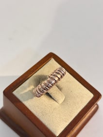 Vintage Sterling Silver Vermeal Ring sz 8