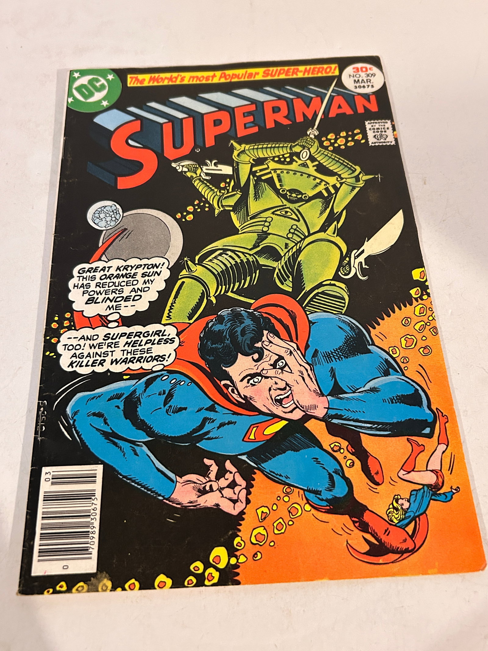 Vintage Comic Book Superman # 309: Vintage Comic Book Superman # 309 Please view all photos as they are part of the description and condition of this Item, Feel free to contact me with questions or picture requests! Used Item AS IS