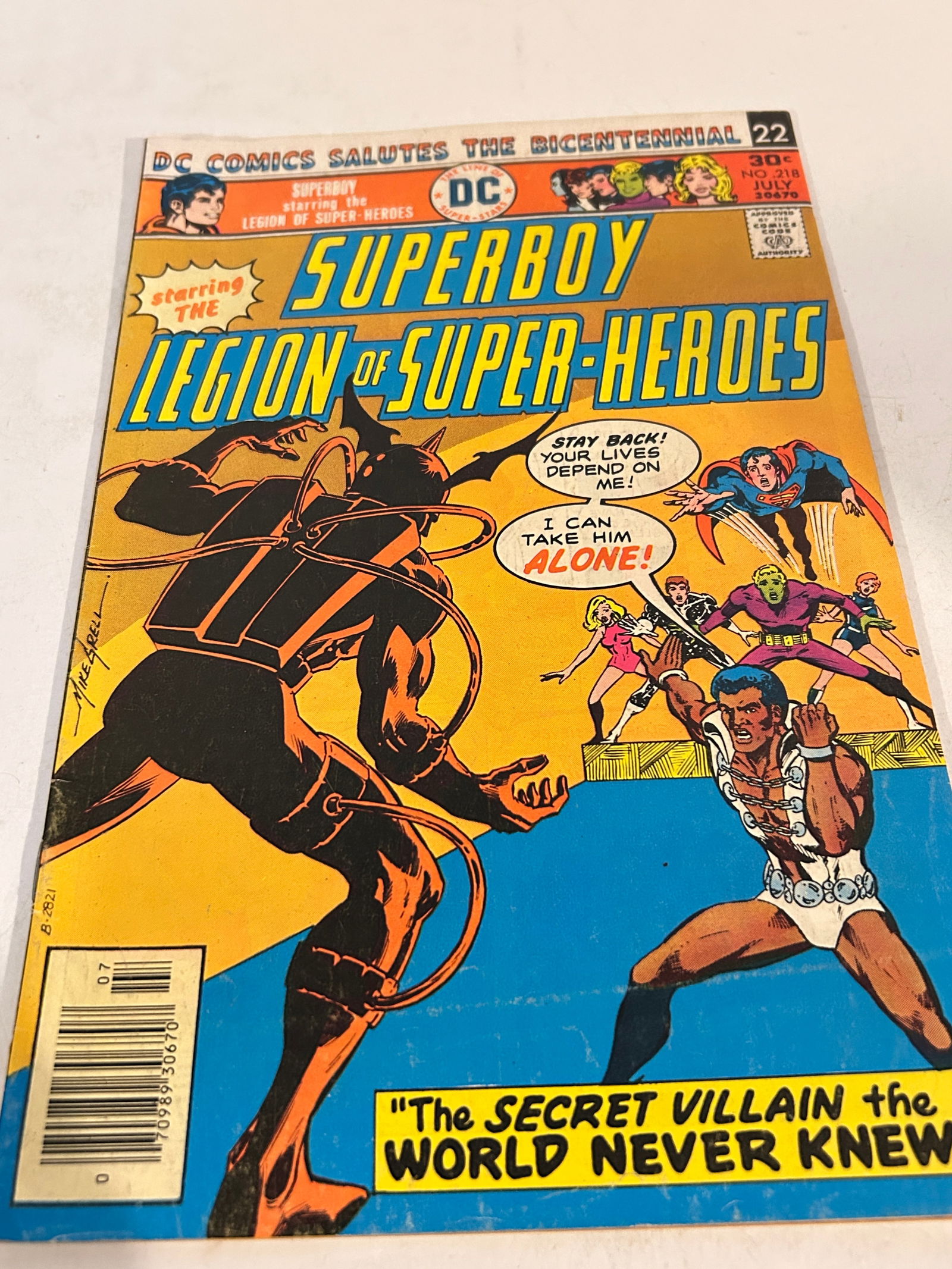 Vintage Comic Book Super Boy # 218   Legion of Super-Heroes (1 of 2)