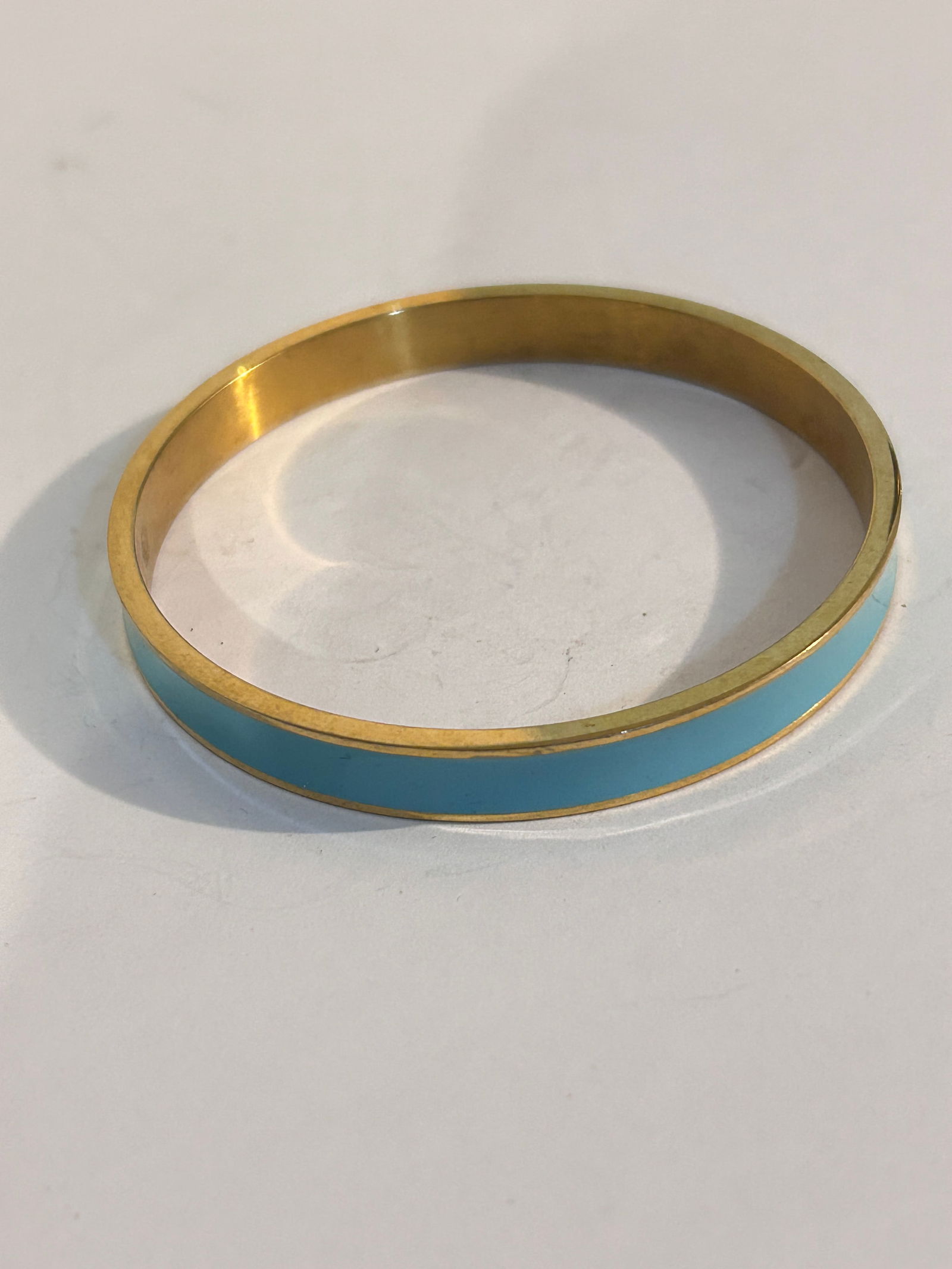 Susan Graver Green Enamel Bangle Bracelet Sz 7" (1 of 4)